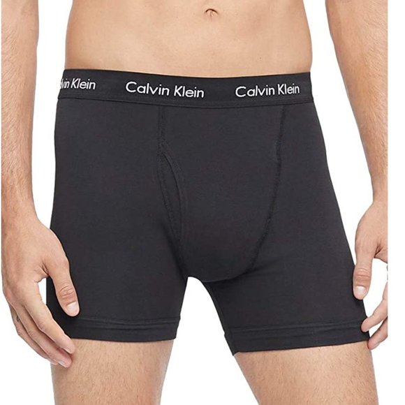 Men's Cotton Stretch Multipack Boxer Briefs XL, BLACK